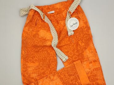spodnie woskowane beż: Material trousers for women, size S (EU 36)