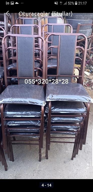 Stullar: Kafe və restoranlar üçün 4 nəfərlik 6 nəfərlik 8 nəfərlik stul və — 2