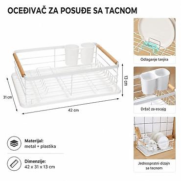samostojeće police za kuhinju: KMT Jednospratni stalak za posuđe 2419051 Praktičan oceđivač za — 1