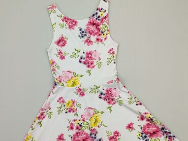 sukienka biała dopasowana: Sukienka, Trapezowa, XS (EU 34), stan - Bardzo dobry, H&M