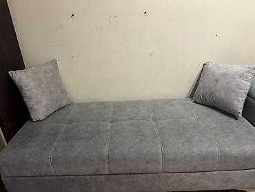 Divanlar: Boz rəngli komfortlu ottoman/çarpayı tipli divan hissəsi - Yumşaq — 2