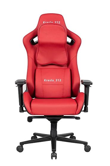 коврик hyperx: Игровое кресло, Новый, С колесиками, цвет - Красный, Экокожа — 2