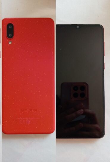 samsung tab: Samsung Galaxy A02, rəng - Qırmızı, Sensor