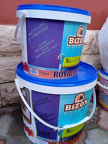 col divar boyalari: Bizon – matt plastik iç səth boyası ağzi açılmayib su qatilmayib — 1