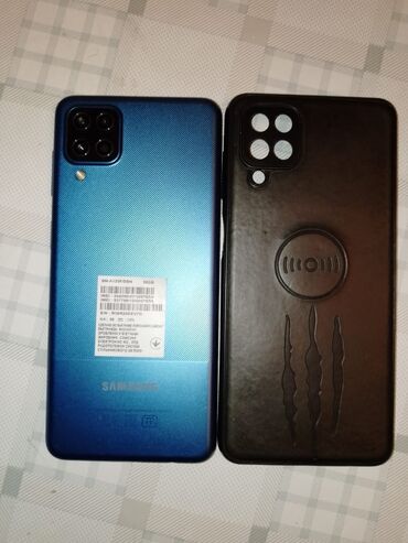 telefon a12: Samsung Galaxy A12, 32 GB, rəng - Göy, Sensor, Barmaq izi, İki sim kartlı