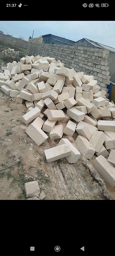 aqlay daşları: Təbii ağ rəngli tikinti daşları - Material: yerli qumdaşı — 2