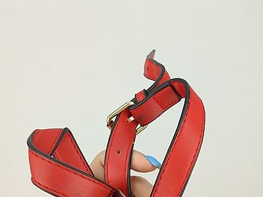 ralph lauren: Pasek do torebki – czerwony, regulowany, z karabińczykami - Materiał — 3