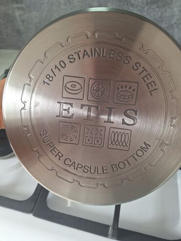 Кастрюли: Набор 3 шт. Нержавеющая сталь 18/10 Дно очень толстое. Крышка из at lalafo.kg — 7 Кастрюли: Набор 3 шт. Нержавеющая сталь 18/10 Дно очень толстое. Крышка из — 7