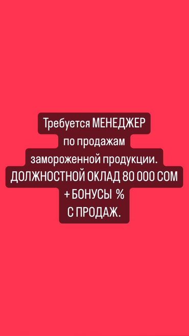 вакансии менеджера по работе с клиентами: Сатуу боюнча менеджер