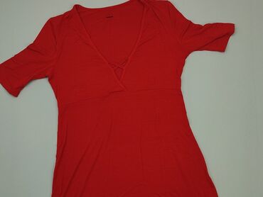 czerwona bluzki damskie krótki rękaw: Блуза жіноча, S, стан - Дуже гарний