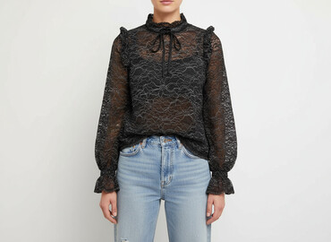 bluzka siateczka z cyrkoniami stradivarius: Stradivarius, Women's blouse, size S