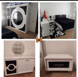 Yataq otağı dəstləri: İkinəfərlik çarpayı, Dolab, Termo, 2 tumba, İşlənmiş