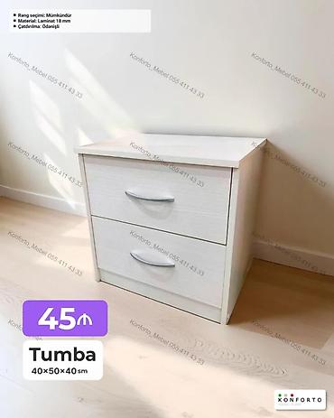 Ev və bağ: Tumba – 40×50×40 sm - İki çekmecəli kompakt dizayn - Material: 18 mm — 1