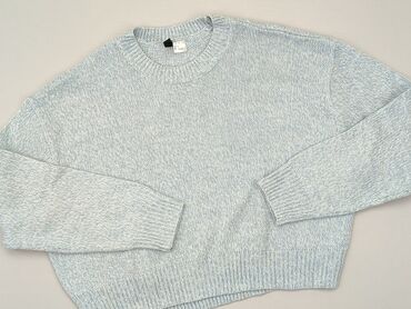 błękitna eleganckie bluzki: Sweter, H&M, S (EU 36), condition - Good