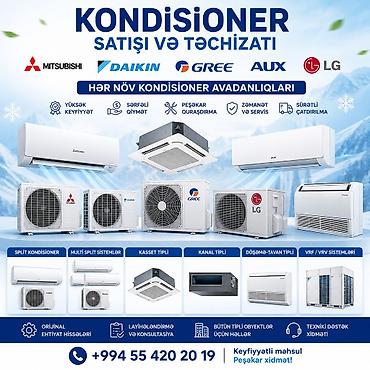 Kondisioner ❄️ Mitsubishi, Daikin, Gree, AUX və LG markalarının