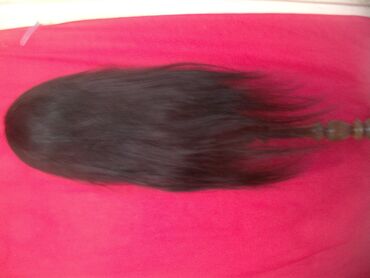Perike i klipse: Crna lace front perika dužine 75 cm od prirodne kose. Lace front — 4