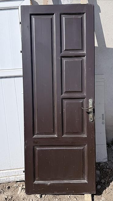эшик ручка: Межкомнатная дверь, Б/у, Глухие, Одностворчатая, Деревянная, Распашная, цвет - Коричневый — 2