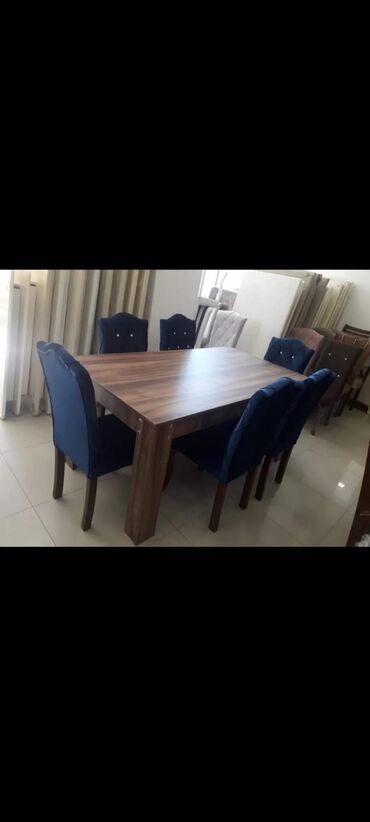 Masa və oturacaq dəstləri: Qonaq otağı üçün, Yeni, Açılmayan, Dördbucaq masa, 6 stul -da lalafo.az — 6 Masa və oturacaq dəstləri: Qonaq otağı üçün, Yeni, Açılmayan, Dördbucaq masa, 6 stul — 6