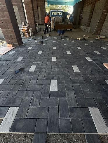 Тротуарная плитка: Тротуарная плитка наборная «Квартет» (серо-белая) Описание: - — 5