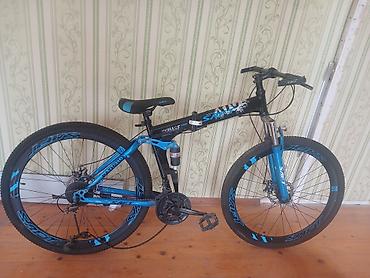 islenmis velosiped: SAFT markalı dağ/trekkinq tipli velosiped. Qara-göy rəng — 1