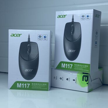 Игрушки: Мышь Acer M117 черный оптическая (1200dpi) USB (2but). Товар