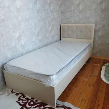 кровать купить баку: Новый, Односпальная кровать, Без подьемного механизма, С матрасом, Без выдвижных ящиков, Азербайджан