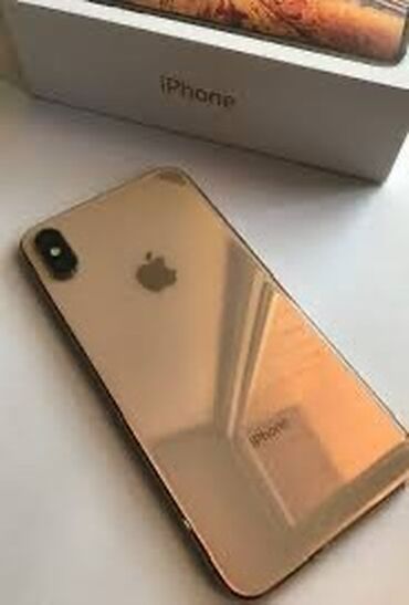 Apple iPhone: IPhone Xs, Б/у, 64 ГБ, Rose Gold, Защитное стекло, Кабель, Коробка, 74 %