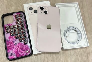 iphone 5se: IPhone 13, Б/у, 256 ГБ, Розовый, Чехол, Кабель, Коробка, 91 %