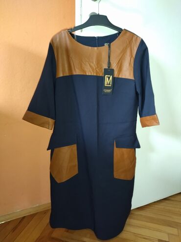 pliš haljine: L (EU 40), color - Light blue, Other style, Long sleeves
