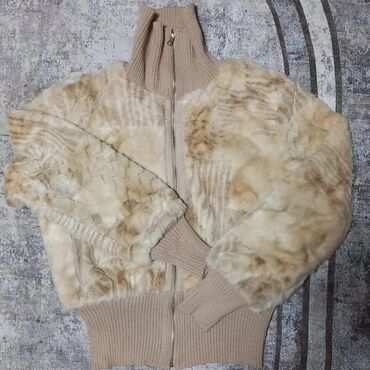 zimska tirkiz jaknica paperje perje: XL (EU 42), Sa postavom, Veštačko krzno