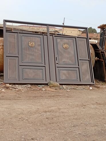 Həyət darvazaları: Dəmir Həyət darvazası, Yana açılan, Mexaniki, rəng - Mavi — 23