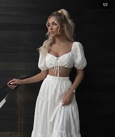 massimo duti: -Komplet od pamučnog materijala sa perforiranim vezom. - Top: kratki — 1