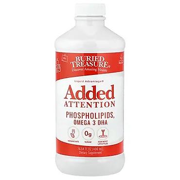 vitamin e 400: Buried Treasure Added Attention maye 496 ml — fosfolipid, Omeqa-3 DHA — 1