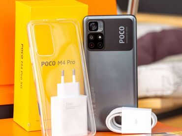telefon adapteri: Poco M4 Pro 5G, 64 GB, rəng - Boz, Kredit, Face ID, Sənədlərlə