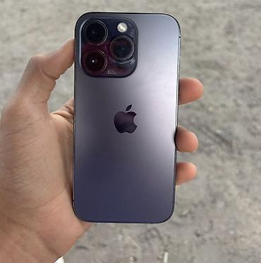 note 14: IPhone 14 Pro, Б/у, 128 ГБ, Deep Purple, Защитное стекло, 79 % — 2