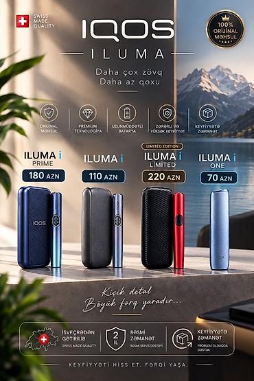 IQOS ILUMA – daha çox zövq, daha az qoxu. Məhsul xüsusiyyətləri: -