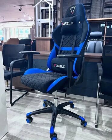 Ofis və oyun kresloları: Yeni, Təkərli, Qolları tənzimlənir, Dəri — 9