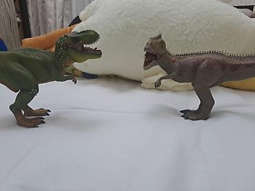 pokemon kart satis: Dinozavr fiqurları dəsti – 2 ədəd - Model: Tyrannosaurus rex (yaşıl) — 2