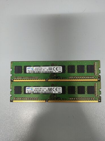 Оперативная память (RAM): Оперативная память, Б/у, Samsung, 4 ГБ, DDR3, 1600 МГц, Для ПК