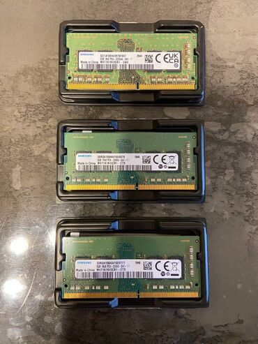 Sərt disklər (HDD): Operativ yaddaş (RAM) Samsung, 8 GB, 3200 Mhz, DDR4, Noutbuk üçün, Yeni