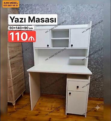 Sifarişlə ev mebeli: Düz masa, Stulsuz, Polkalı, Siyirməli, Sadə laminat — 1