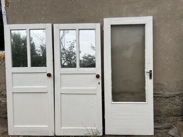 кодовый замок на дверь: Межкомнатная дверь со стеклом, Дерево, цвет - Белый, Б/у