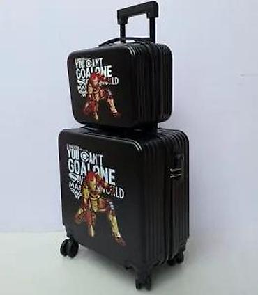 Putni koferi i torbe: Set kofera sa motivom superheroja – 2 dela - Dizajn: crni kofer i — 17