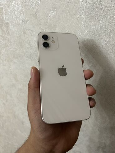 поко тел: IPhone 12, Б/у, 128 ГБ, Белый, Защитное стекло, Чехол, 96 %