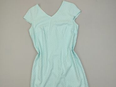 błękitna sukienki midi: Sukienka, S, stan - Idealny
