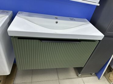 купить кухонный шкафчик напольный: Тумба для ванны, С раковиной, цвет - Зеленый