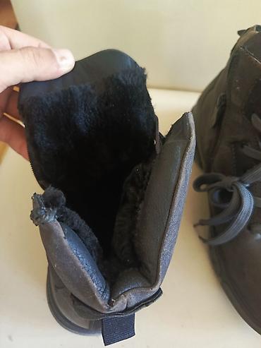 deri salvar: Qışlıq uşaq botları – Melo, ölçü 38 - Rəng: tünd boz - Material — 4