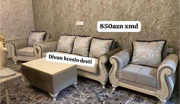 Masa və oturacaq dəstləri: Yeni, Divan, 2 kreslo