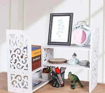 Police: Podesiva bela polica za sto – dekorativna i funkcionalna - — 6