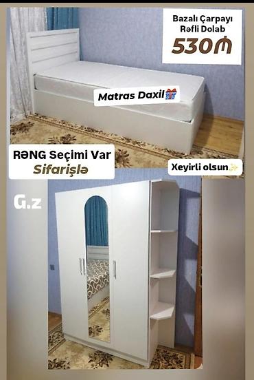 tek kravat islenmis: Təknəfərlik çarpayı, Dolab, Yeni — 1